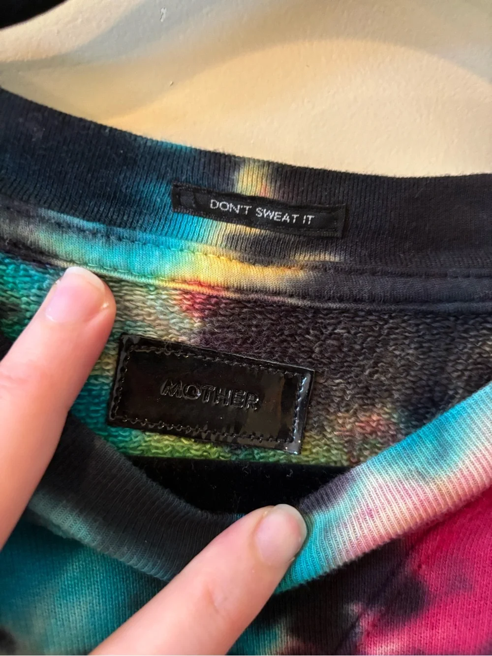 MOTHER Multicolor Tie-Dye Sweatshirt Cozy Casual Winter Loungewear - Picture 3 of 6